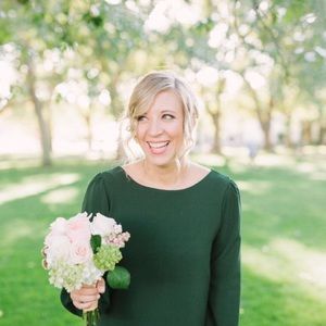 Green Long Sleeve Shift Dress